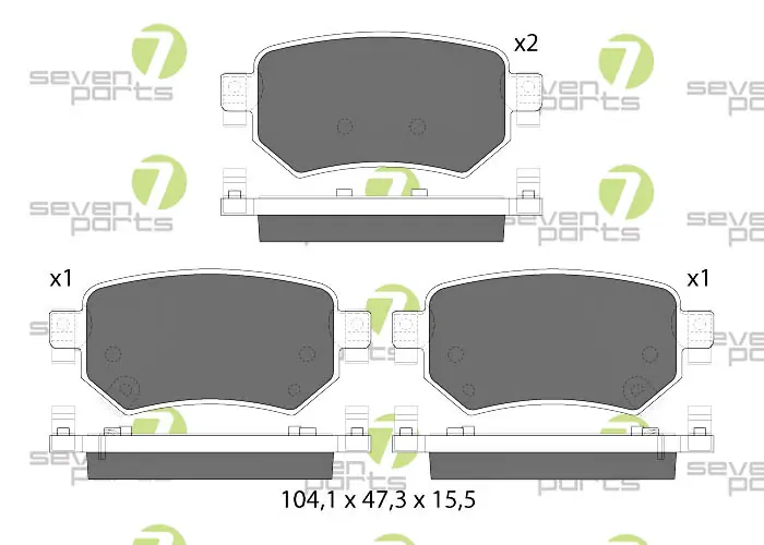 7 SEVEN PARTS fékbetétkészlet, tárcsafék - SVP29300 - TothCarparts