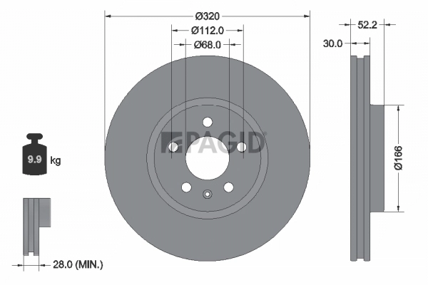 PAGID féktárcsa - 54600NHC - TothCarparts