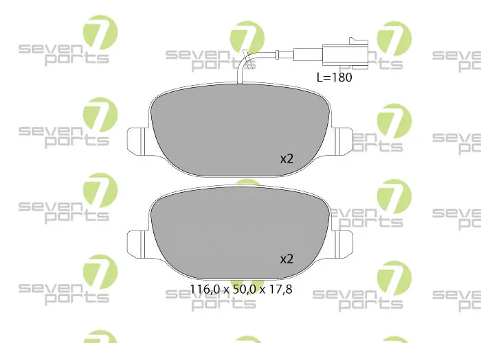 7 SEVEN PARTS fékbetétkészlet, tárcsafék - SVP22001 - TothCarparts