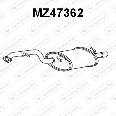 VENEPORTE hátsó hangtompító - MZ47362 - TothCarparts