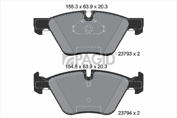 PAGID fékbetétkészlet, tárcsafék - T1926N - TothCarparts