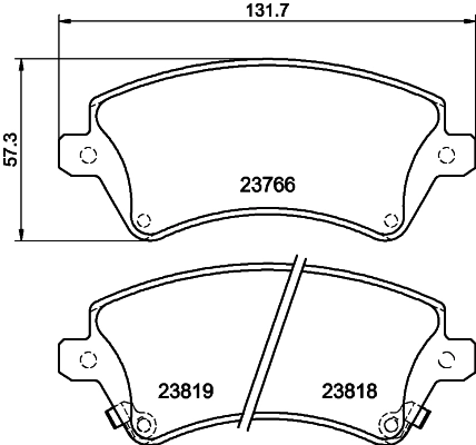COBREQ fékbetétkészlet, tárcsafék - N-1319 - TothCarparts