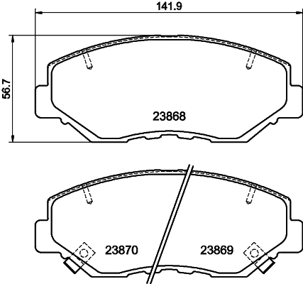 COBREQ fékbetétkészlet, tárcsafék - N-1387 - TothCarparts