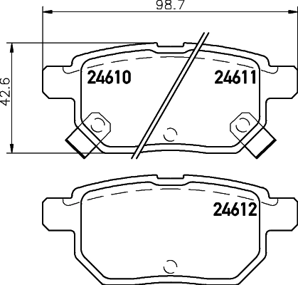 COBREQ fékbetétkészlet, tárcsafék - N-2073 - TothCarparts