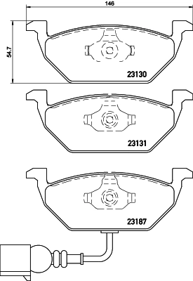 COBREQ fékbetétkészlet, tárcsafék - N-254C - TothCarparts