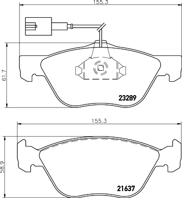 COBREQ fékbetétkészlet, tárcsafék - N-534 - TothCarparts