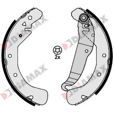 DIAMAX fékpofakészlet - N01106 - TothCarparts