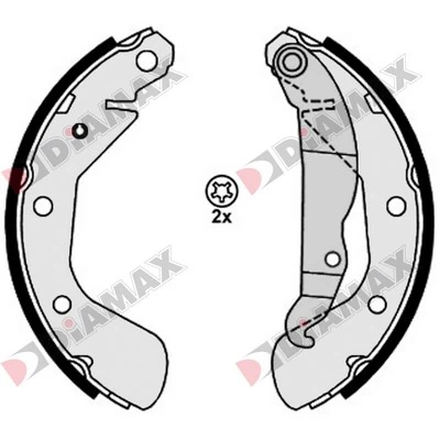DIAMAX fékpofakészlet - N01313 - TothCarparts