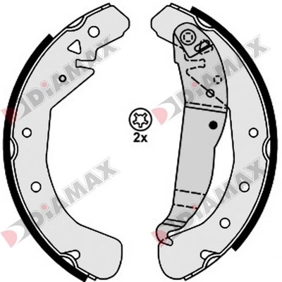 DIAMAX fékpofakészlet - N01316 - TothCarparts
