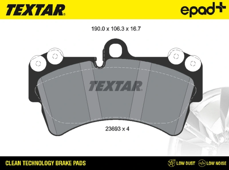 TEXTAR fékbetétkészlet, tárcsafék - 2369302CP - TothCarparts