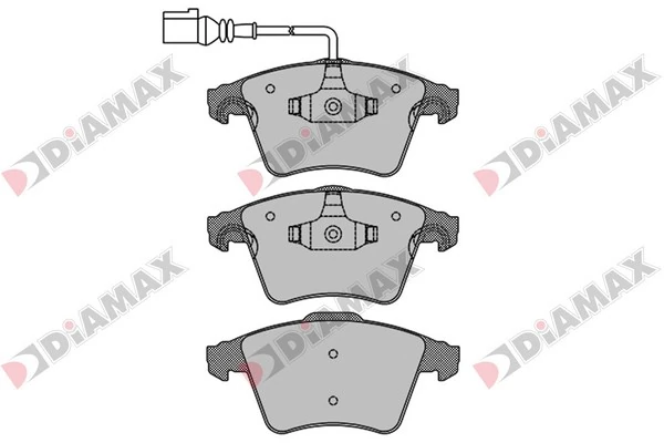 DIAMAX fékbetétkészlet, tárcsafék - N09095 - TothCarparts