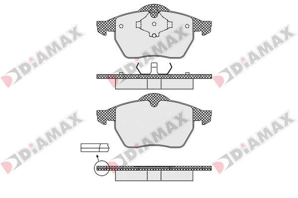 DIAMAX fékbetétkészlet, tárcsafék - N09113 - TothCarparts