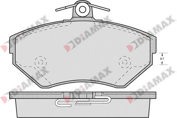 DIAMAX fékbetétkészlet, tárcsafék - N09233 - TothCarparts