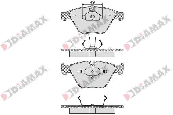 DIAMAX fékbetétkészlet, tárcsafék - N09352 - TothCarparts