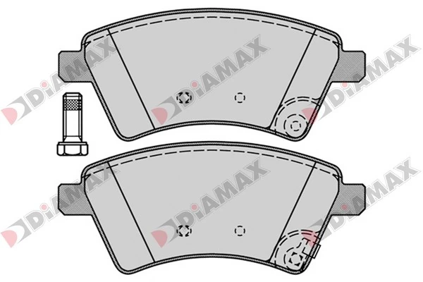DIAMAX fékbetétkészlet, tárcsafék - N09378 - TothCarparts
