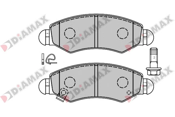 DIAMAX fékbetétkészlet, tárcsafék - N09398 - TothCarparts