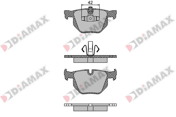 DIAMAX fékbetétkészlet, tárcsafék - N09459 - TothCarparts