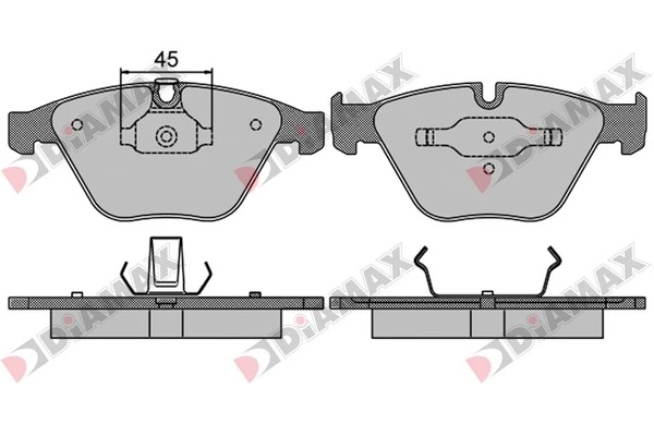 DIAMAX fékbetétkészlet, tárcsafék - N09472 - TothCarparts