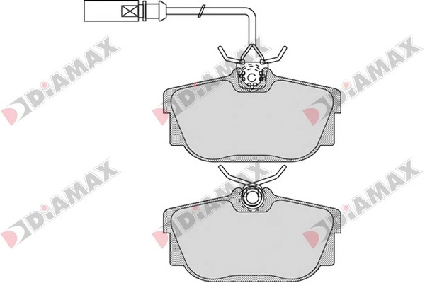 DIAMAX fékbetétkészlet, tárcsafék - N09550 - TothCarparts