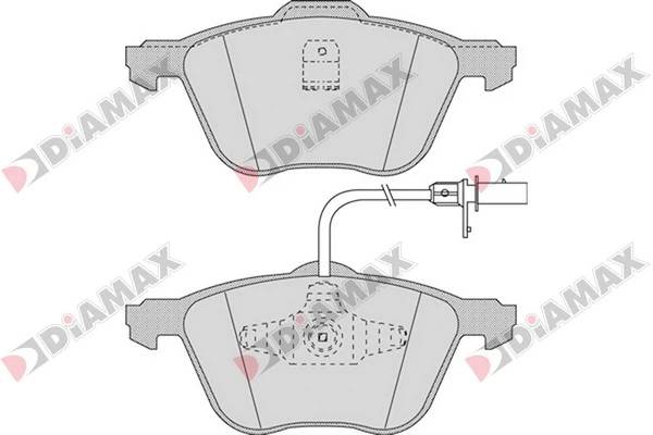 DIAMAX fékbetétkészlet, tárcsafék - N09551 - TothCarparts