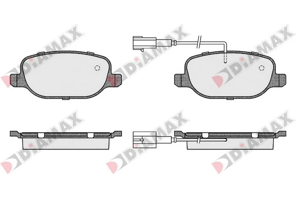 DIAMAX fékbetétkészlet, tárcsafék - N09655 - TothCarparts