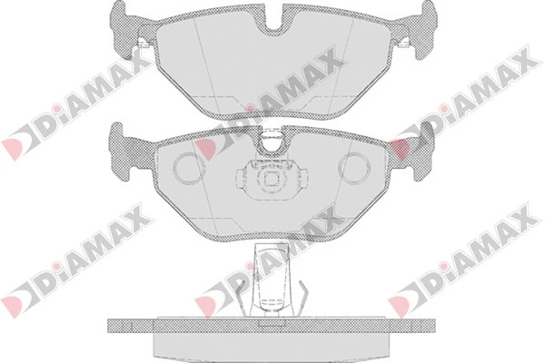 DIAMAX fékbetétkészlet, tárcsafék - N09691 - TothCarparts