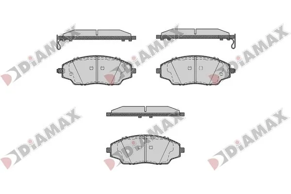 DIAMAX fékbetétkészlet, tárcsafék - N09755 - TothCarparts