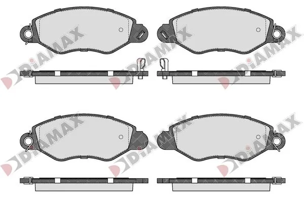 DIAMAX fékbetétkészlet, tárcsafék - N09777 - TothCarparts