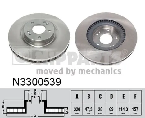 NIPPARTS féktárcsa - N3300539 - TothCarparts