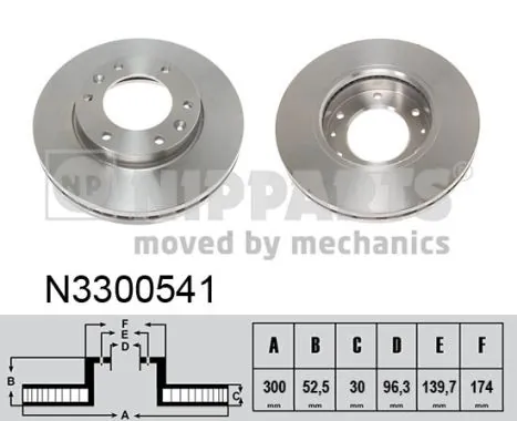 NIPPARTS féktárcsa - N3300541 - TothCarparts