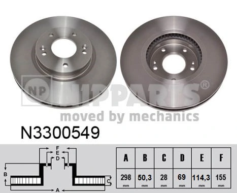 NIPPARTS féktárcsa - N3300549 - TothCarparts
