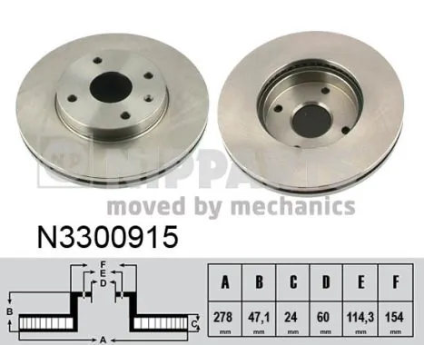 NIPPARTS féktárcsa - N3300915 - TothCarparts