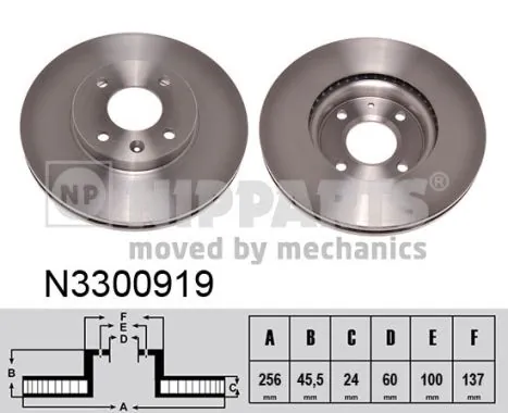 NIPPARTS féktárcsa - N3300919 - TothCarparts