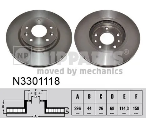 NIPPARTS féktárcsa - N3301118 - TothCarparts
