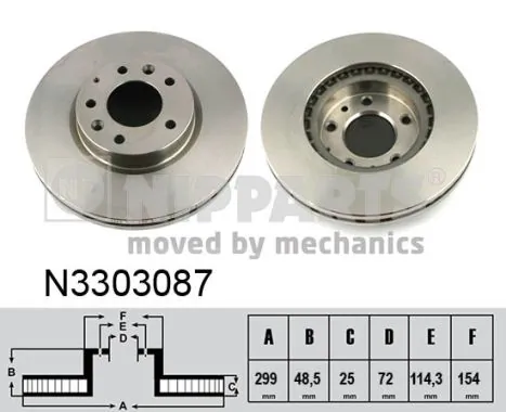 NIPPARTS féktárcsa - N3303087 - TothCarparts