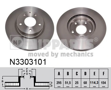 NIPPARTS féktárcsa - N3303101 - TothCarparts