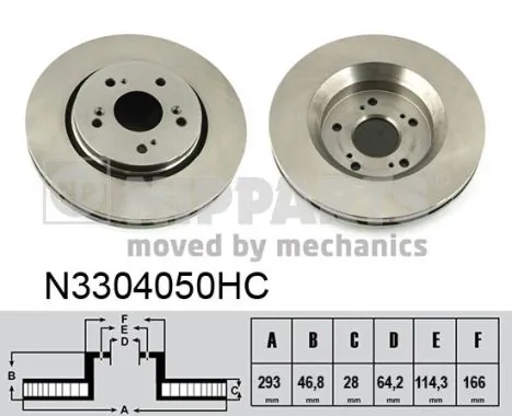 NIPPARTS féktárcsa - N3304050HC - TothCarparts