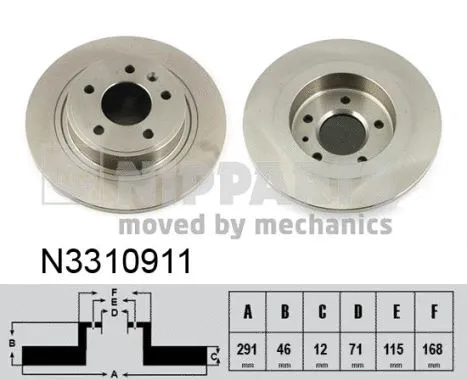 NIPPARTS féktárcsa - N3310911 - TothCarparts