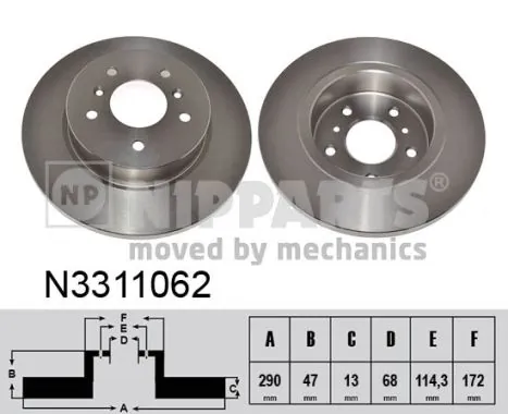 NIPPARTS féktárcsa - N3311062 - TothCarparts