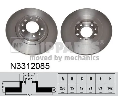 NIPPARTS féktárcsa - N3312085 - TothCarparts