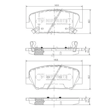NIPPARTS fékbetétkészlet, tárcsafék - N3600547 - TothCarparts