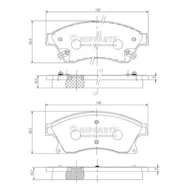 NIPPARTS fékbetétkészlet, tárcsafék - N3600914 - TothCarparts