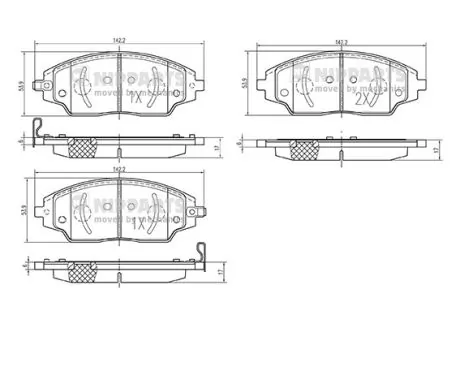 NIPPARTS fékbetétkészlet, tárcsafék - N3600918 - TothCarparts