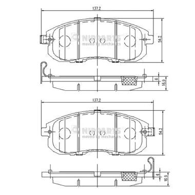 NIPPARTS fékbetétkészlet, tárcsafék - N3601099 - TothCarparts