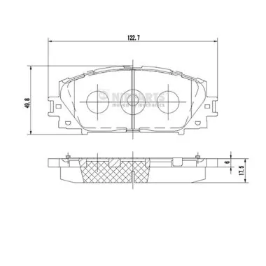 NIPPARTS fékbetétkészlet, tárcsafék - N3602127 - TothCarparts