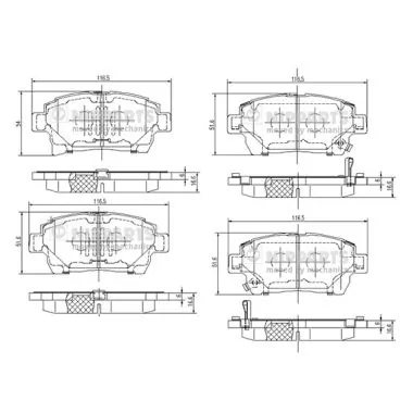 NIPPARTS fékbetétkészlet, tárcsafék - N3602132 - TothCarparts
