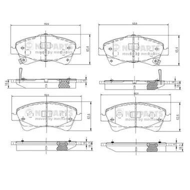 NIPPARTS fékbetétkészlet, tárcsafék - N3602133 - TothCarparts