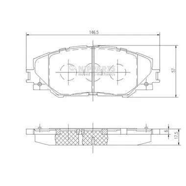 NIPPARTS fékbetétkészlet, tárcsafék - N3602138 - TothCarparts