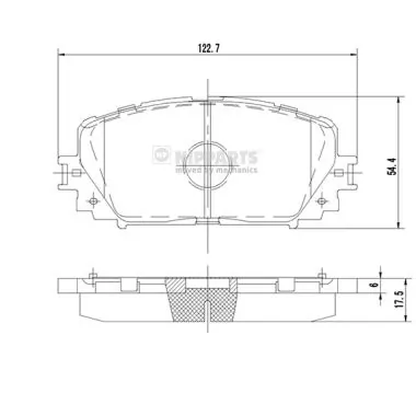 NIPPARTS fékbetétkészlet, tárcsafék - N3602140 - TothCarparts