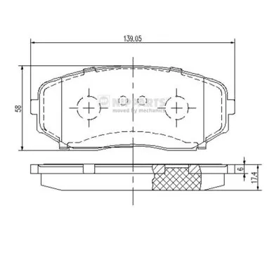 NIPPARTS fékbetétkészlet, tárcsafék - N3603070 - TothCarparts